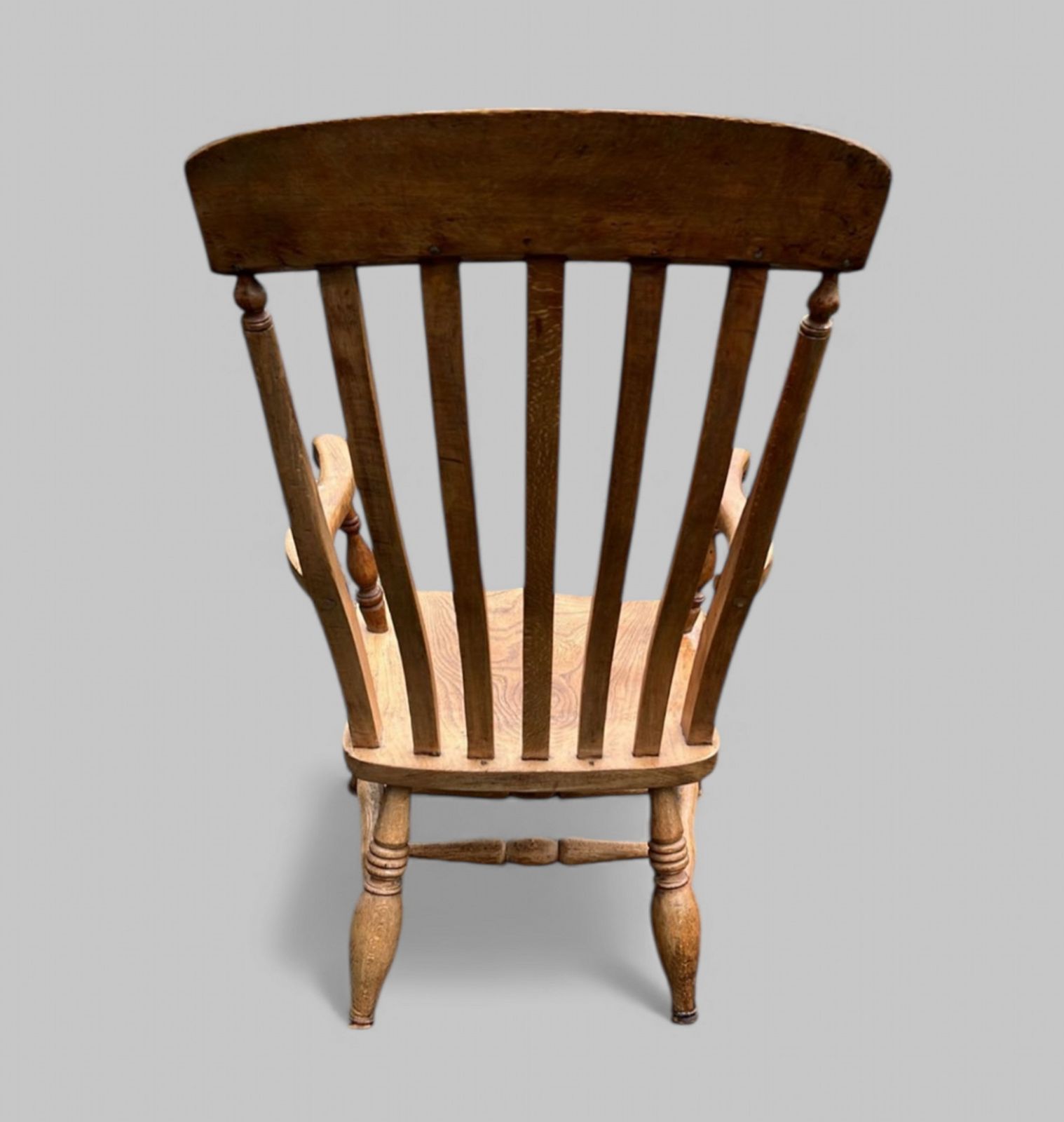 Victorian High Back Elm & Ash Smoker’s Bow Armchair, C.1880 photo for sale