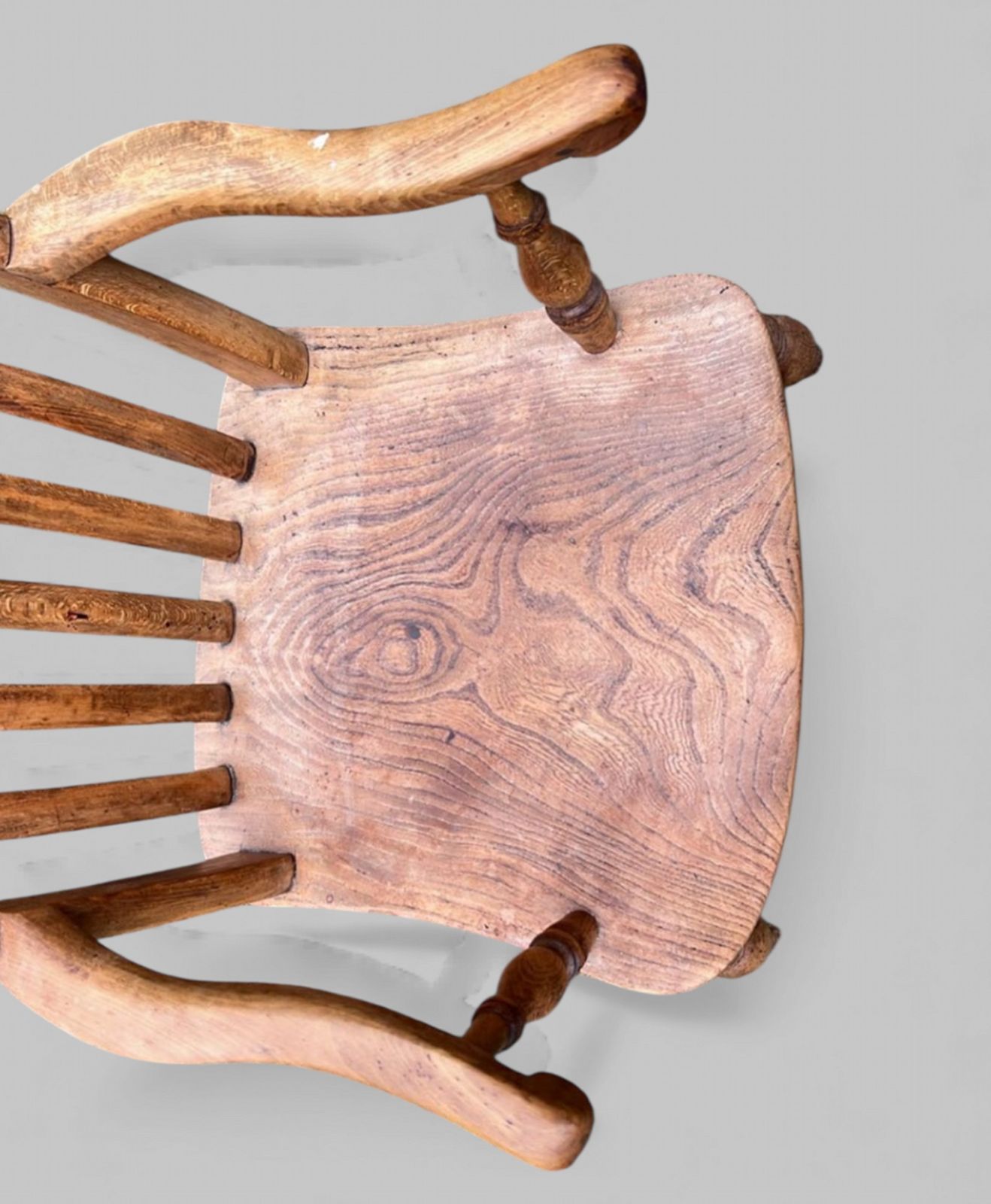 Victorian High Back Elm & Ash Smoker’s Bow Armchair, C.1880 photo Furniture