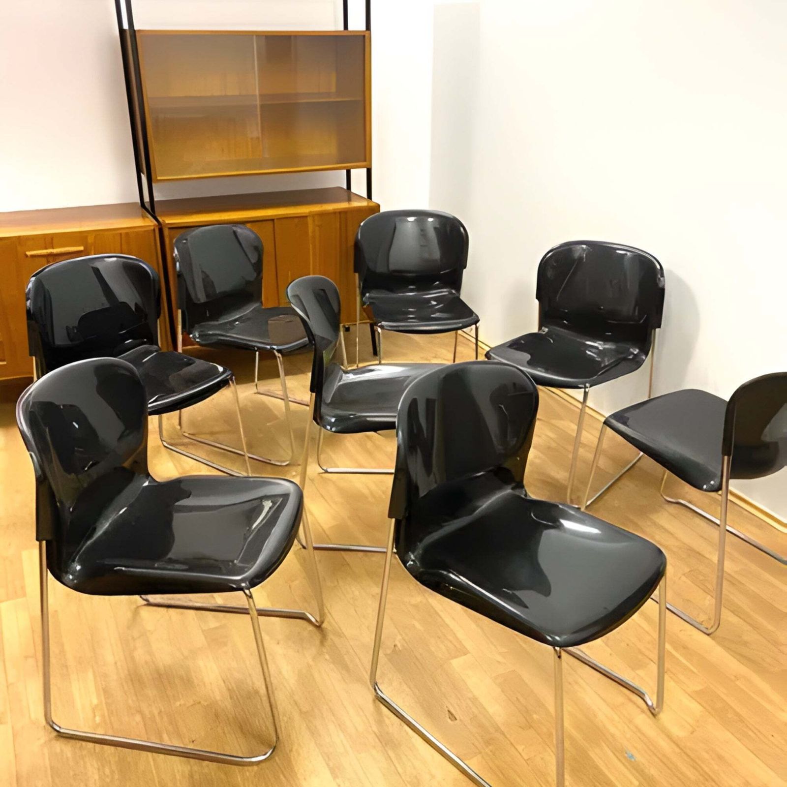 Retro Chair Drabert Sm400k, West Germany, 1980s, Set Of 8 (Marked) photo 3260.0