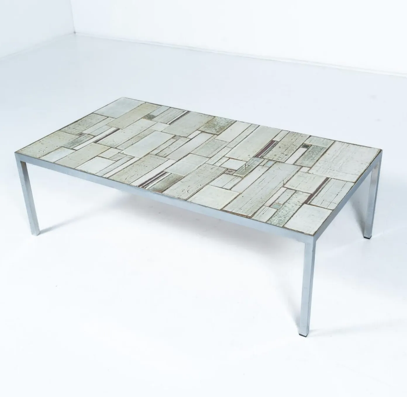 Mid Century Mosaic Coffee Table Attributed To Pia Manu, 1970s photo for sale