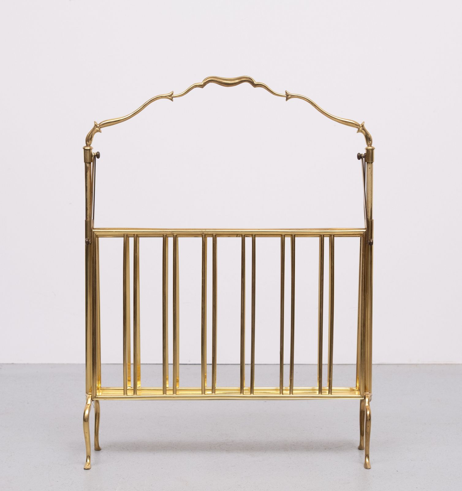 Brass Magazine Holder Maison Baguès 1950s France photo for sale