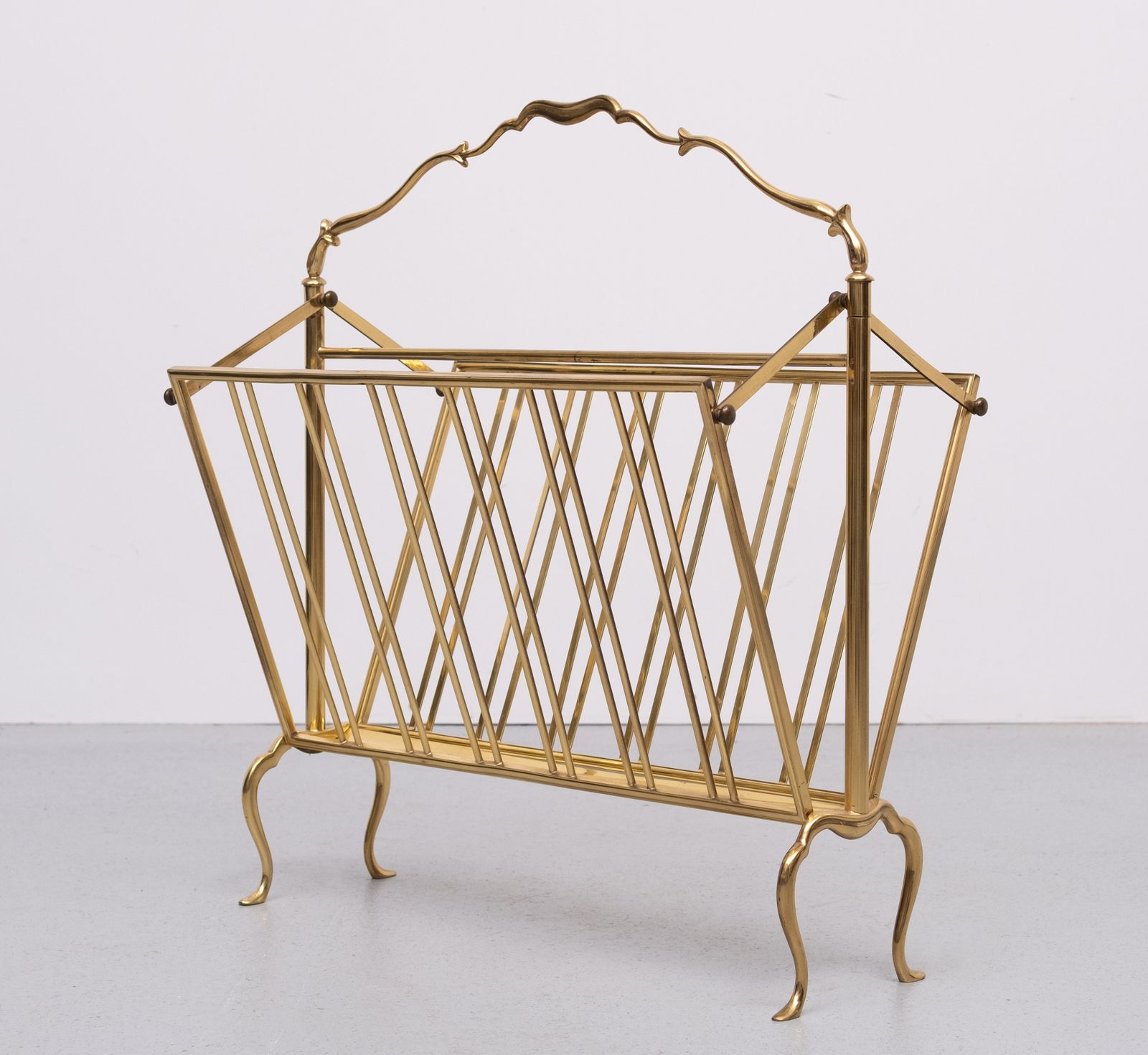 Brass Magazine Holder Maison Baguès 1950s France photo Home Decor