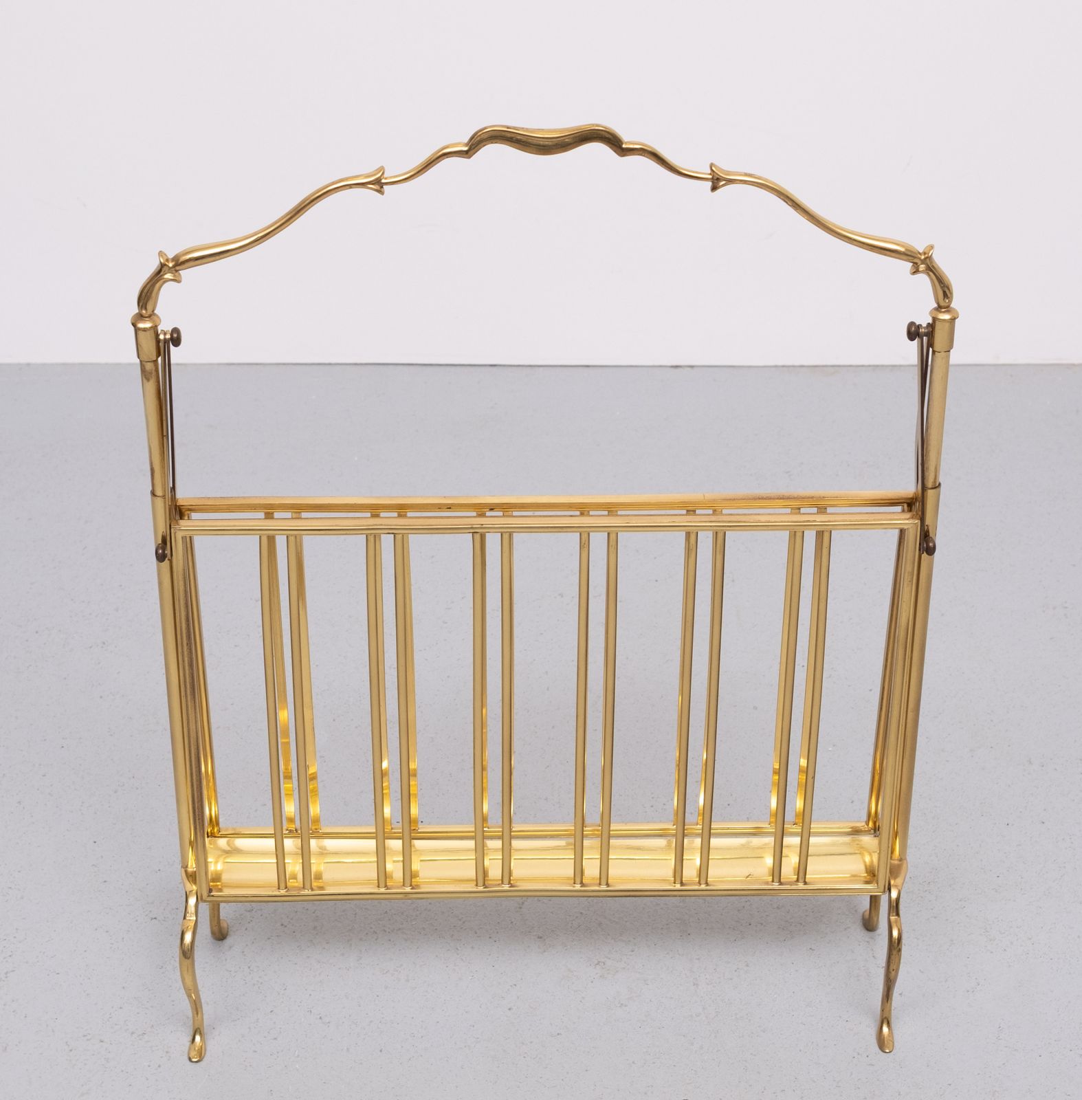 Brass Magazine Holder Maison Baguès 1950s France photo buy