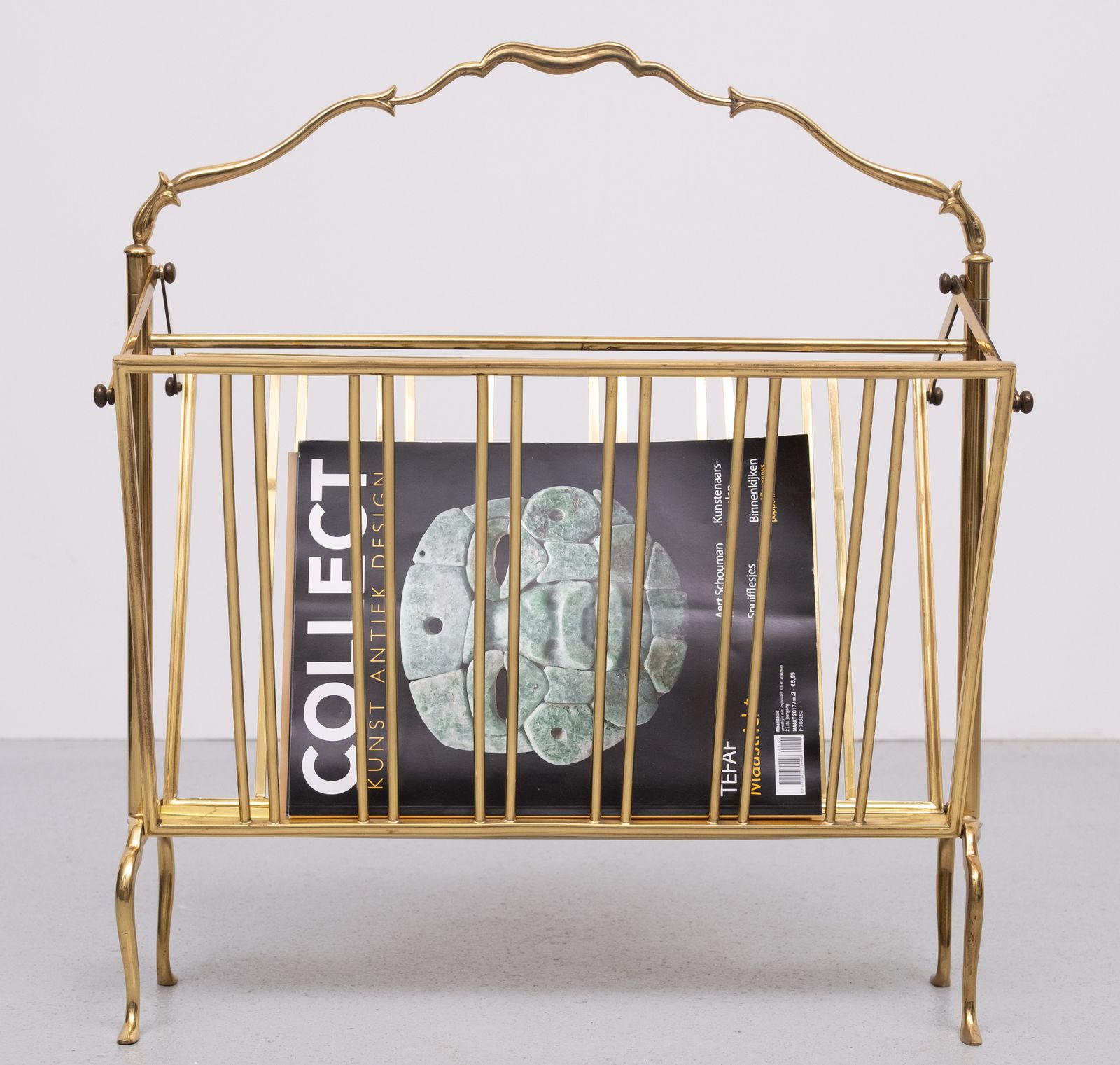 photo furniture Brass Magazine Holder Maison Baguès 1950s France