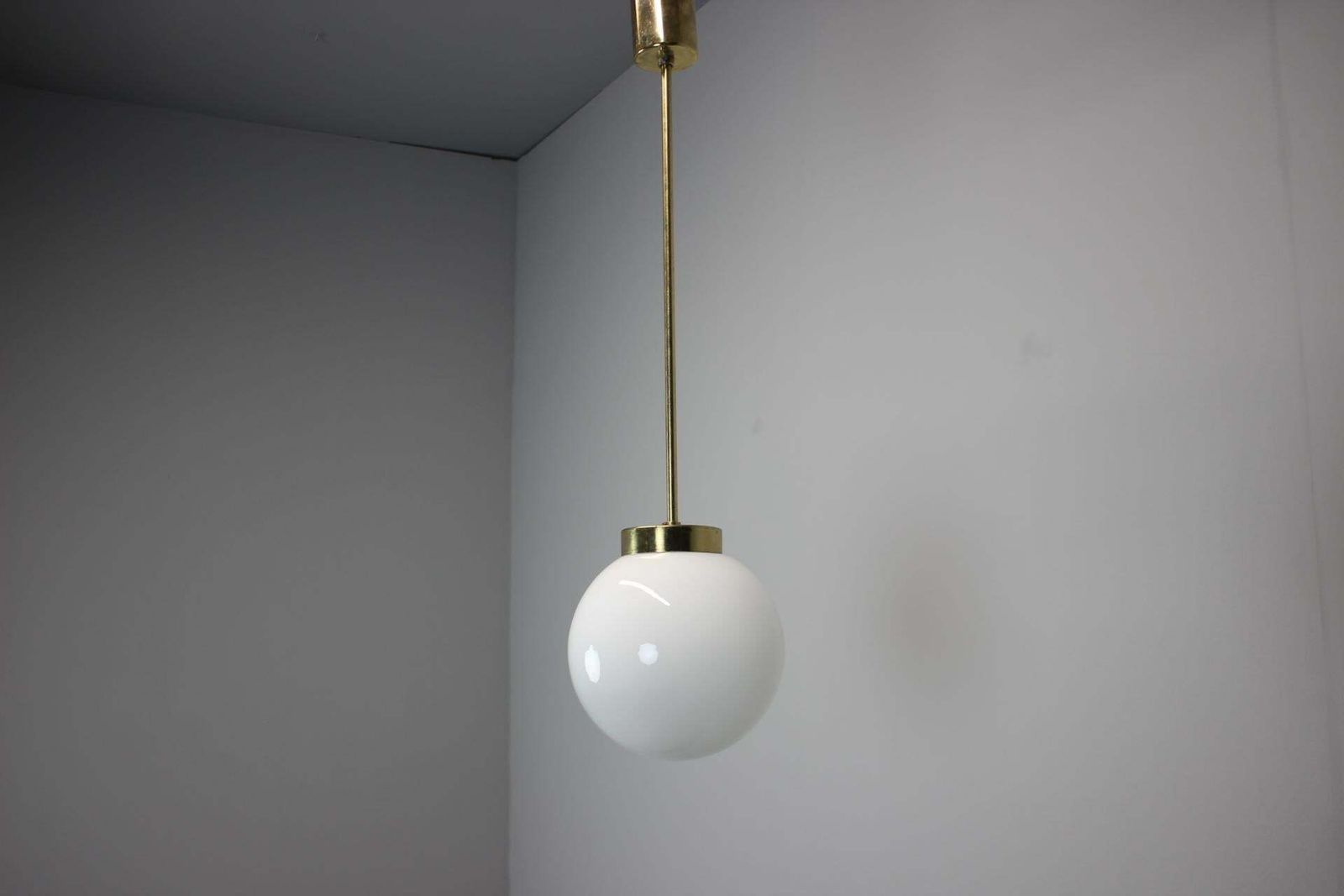 Mid Century Globe Pendant By Kamenický šenov, 1970s, Czechoslovakia photo for sale