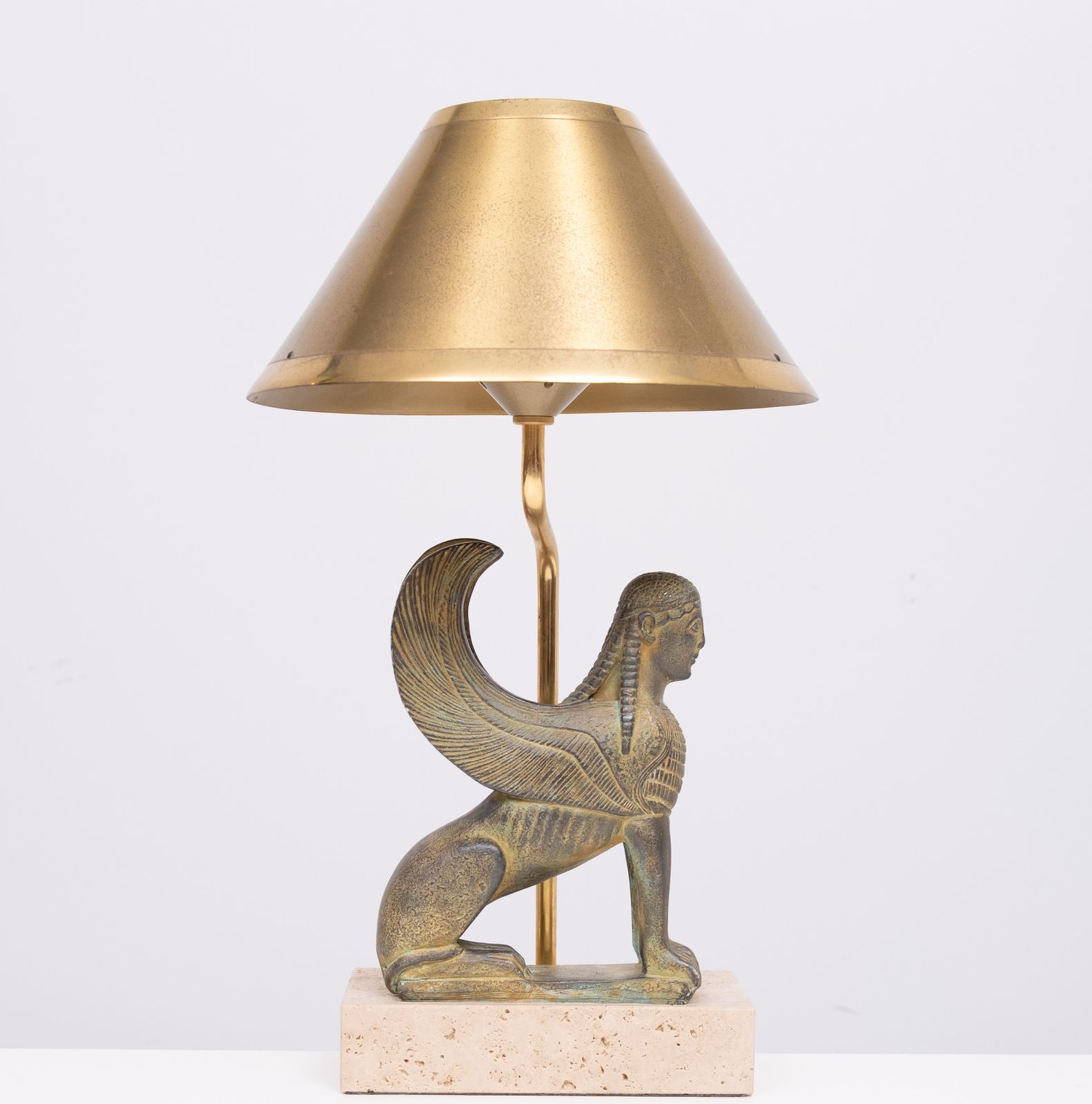 Maison Le Dauphin France, Exceptional Sphinx Table Lamp 1970s