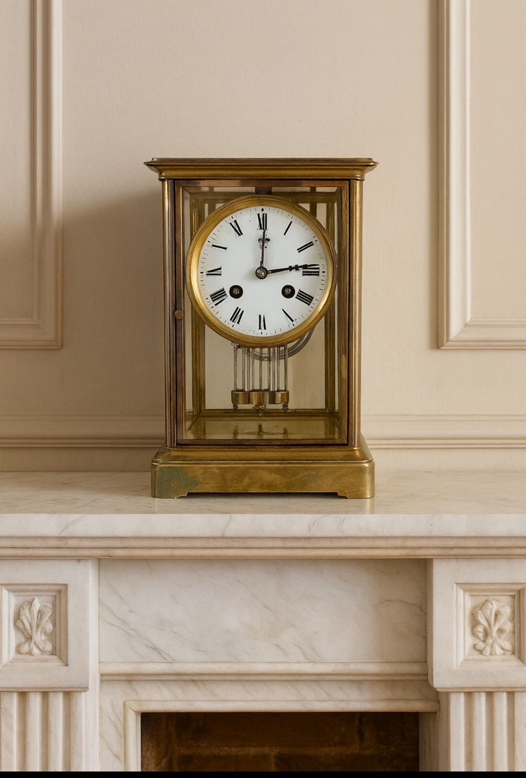 A French Crystal Regulator Clock C1900 By Samuel Marti Et Cie photo buy
