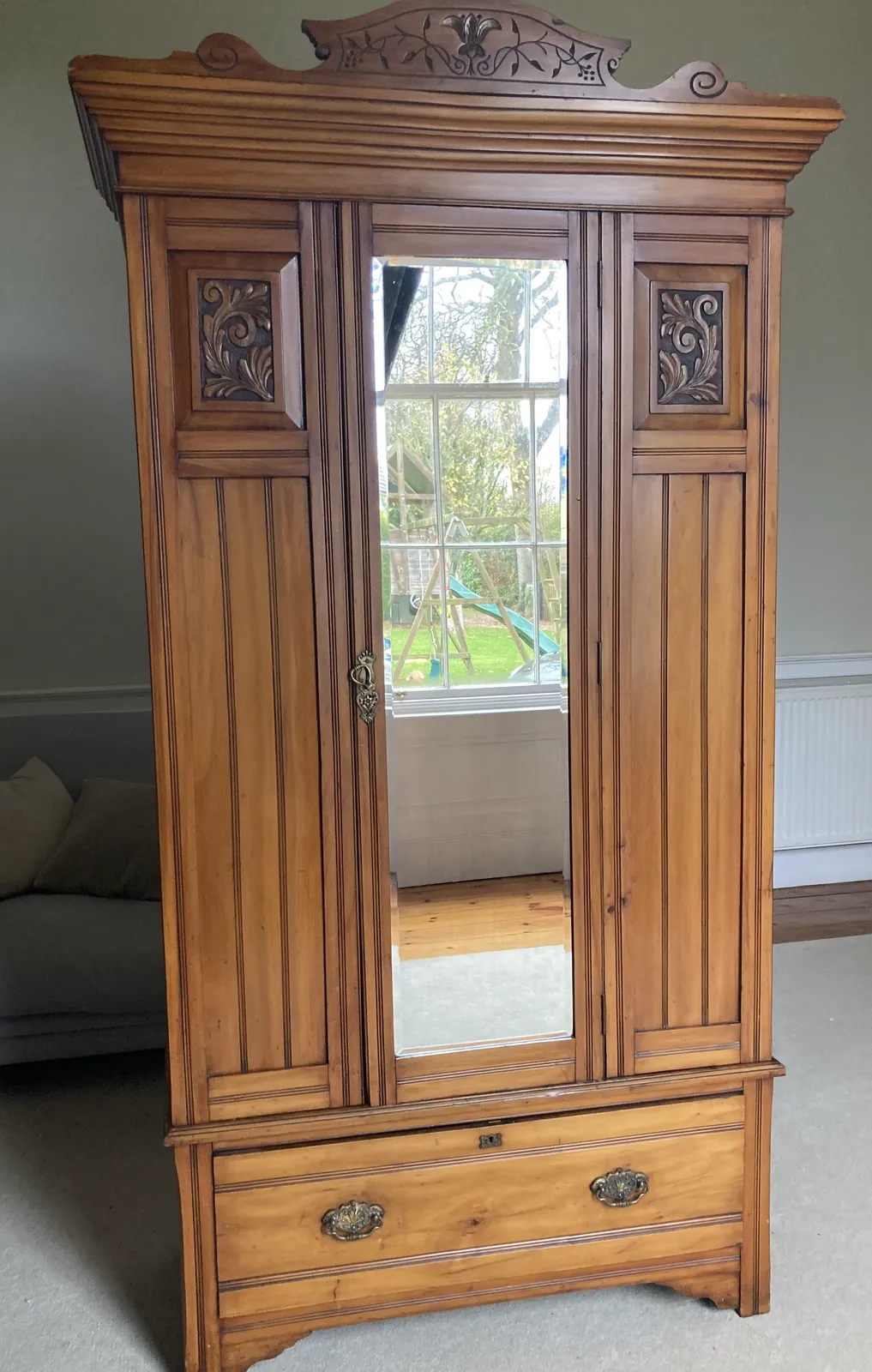 Antique Ornate Wardrobe Early 20th Century