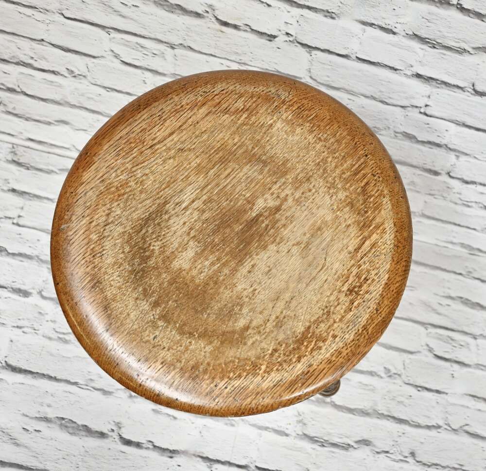 Early 19th Century Welsh 3 Legged Oak Stool photo 230.0
