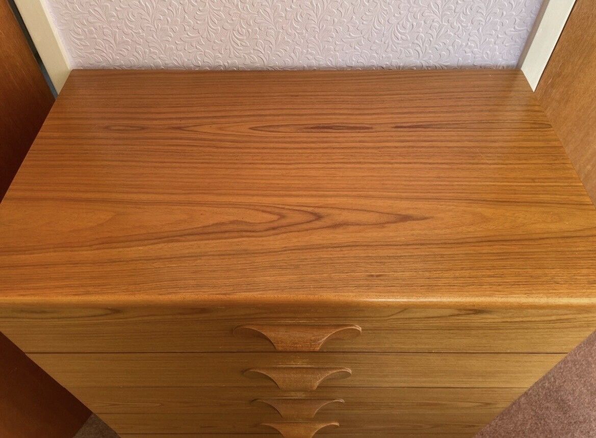 Austinsuite Late 20th Century Teak Chest Of 5 Drawers photo for sale
