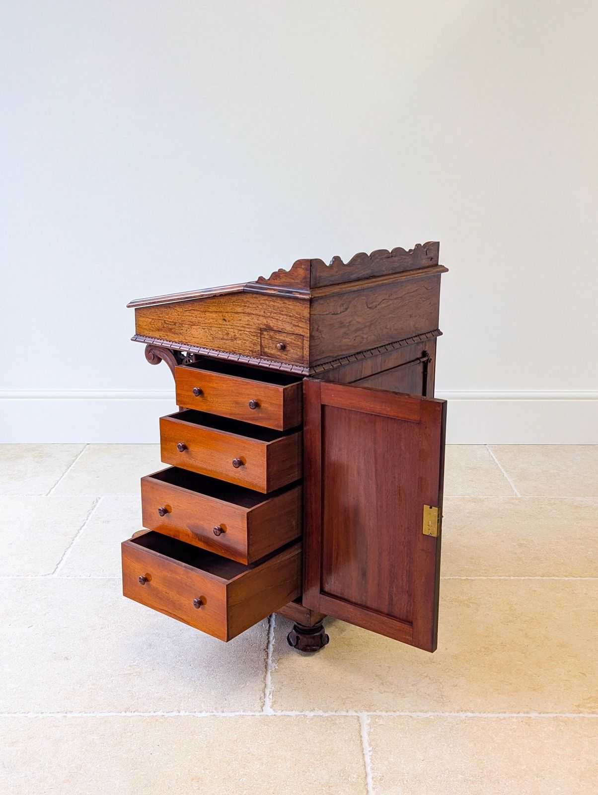 Antique William IV Rosewood Davenport Desk By W&C Wilkinson C.1835 photo Furniture