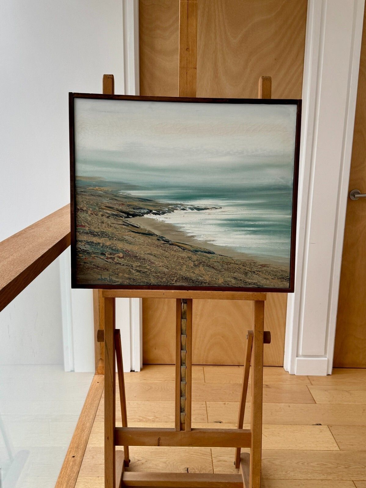 Edward Bock "Daggett Point" Original Oil Painting, Framed 1970's