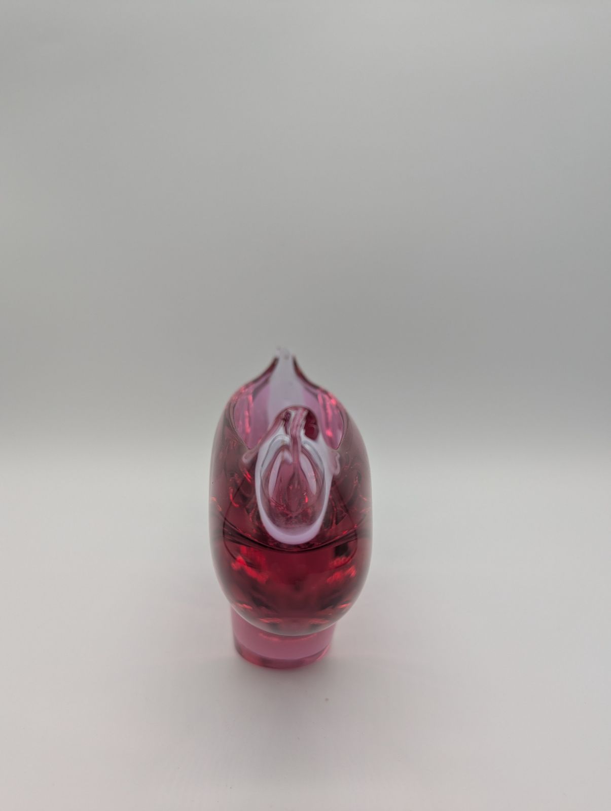 Czech Art Glass Bowl By Miloslav Klinger For železný Brod Sklo, Pink Sculptural Centrepiece, 1960s photo Home Decor