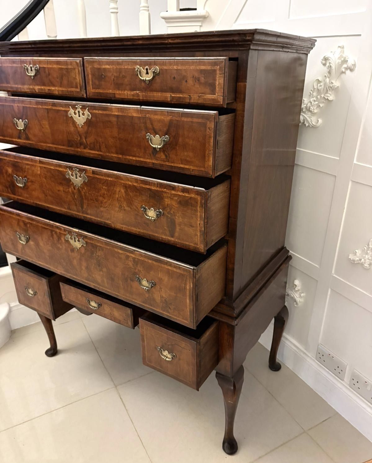 Exceptional Quality Early 18th Century Antique George I Walnut Chest On Stand photo Furniture