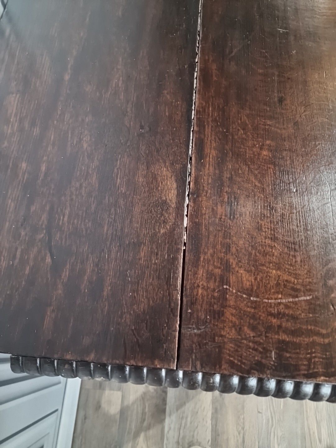 Antique Victorian Table Desk Hand Carved Hall Entry Console Writing Solid Wood photo buy