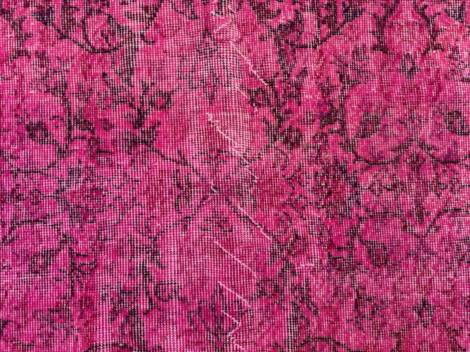 photo furniture Turkish Rug Pink 300x200 Cm, Vintage Overdyed Tribal Wool Carpet Large