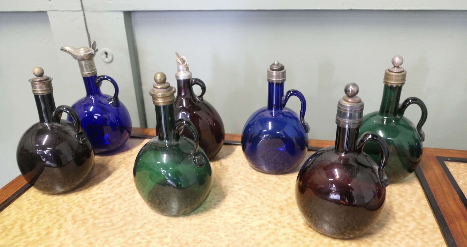 A Large Collection Of 19th C English Flagon Decanters A Large Collection photo 2394.0