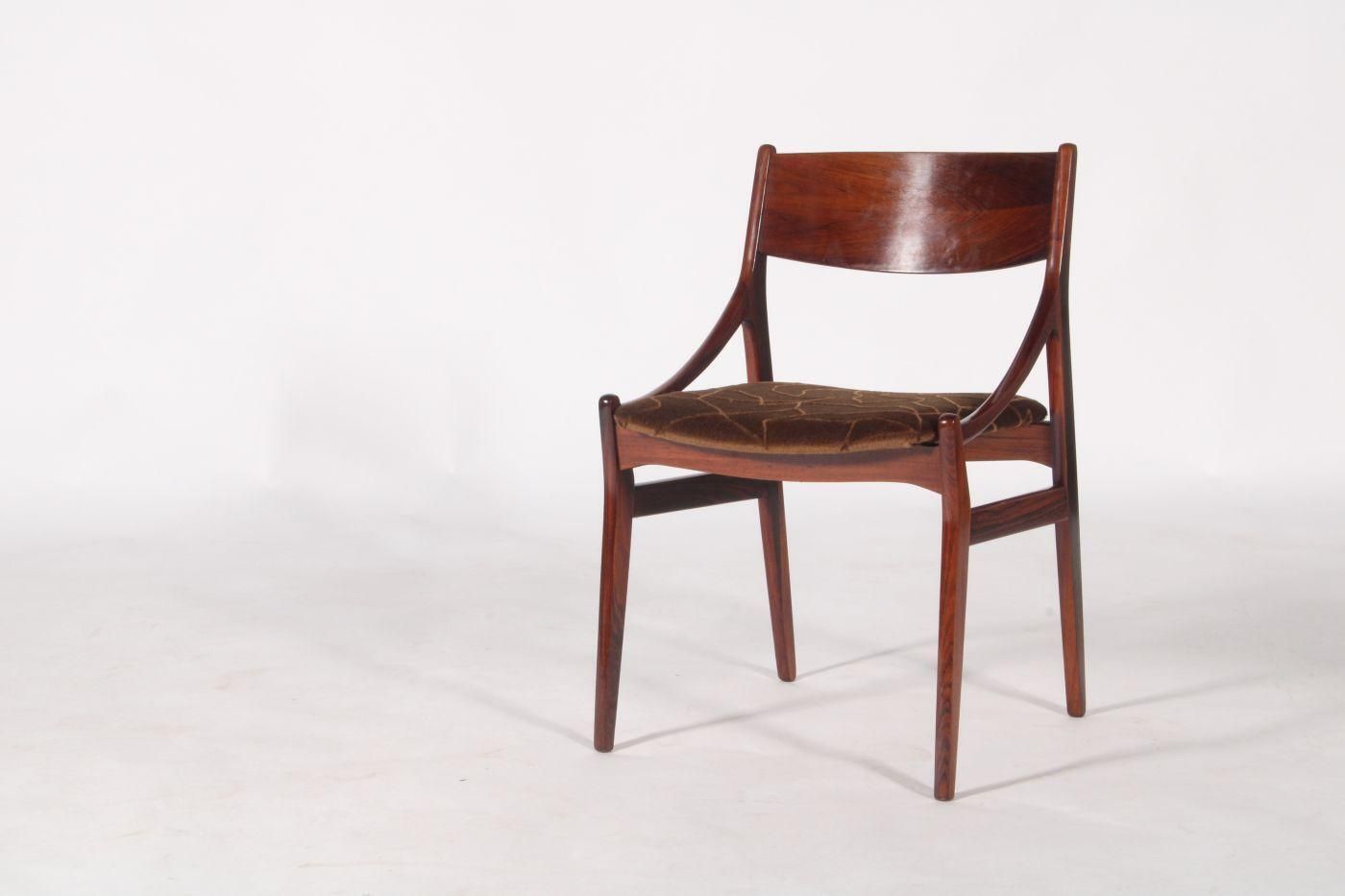Set Of Six Stunning Mid Century Danish Rosewood Chairs photo for sale