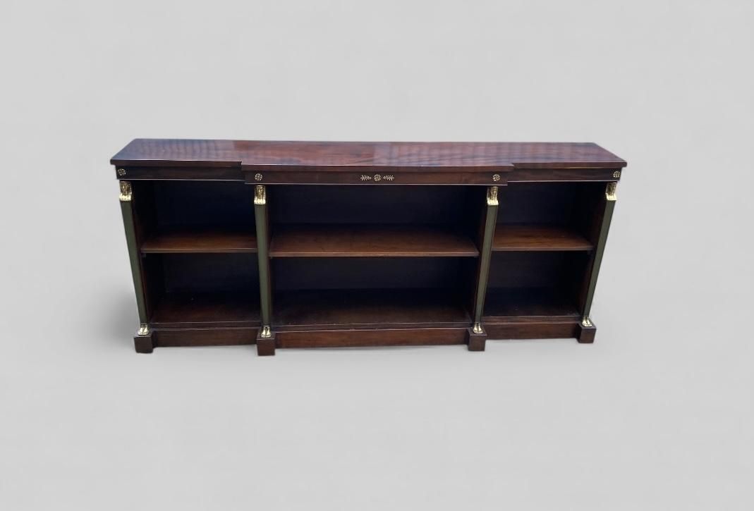 Mahogany Bookcase Neo Classical Egyptian Revival Style photo Furniture