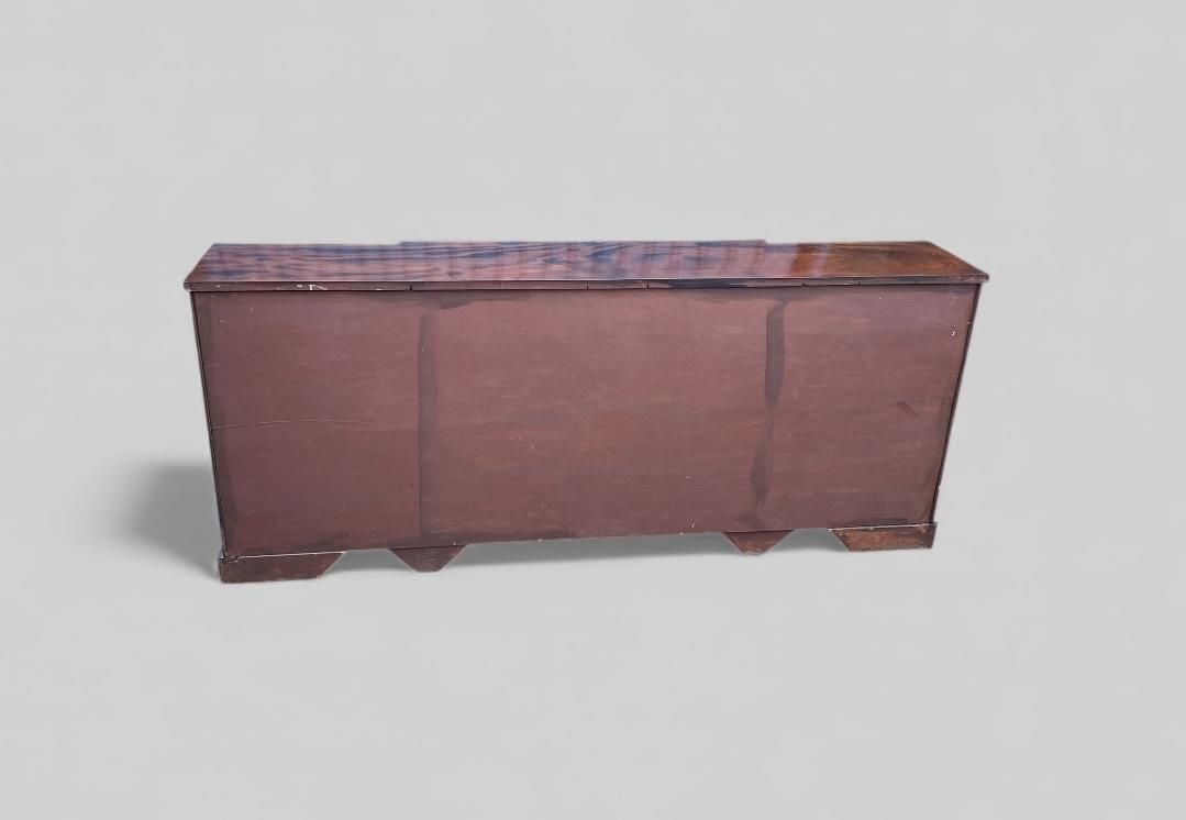 Mahogany Bookcase Neo Classical Egyptian Revival Style photo vintage