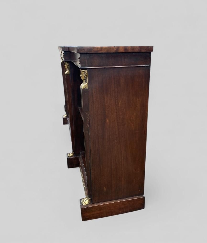 Furniture Mahogany Bookcase Neo Classical Egyptian Revival Style photo