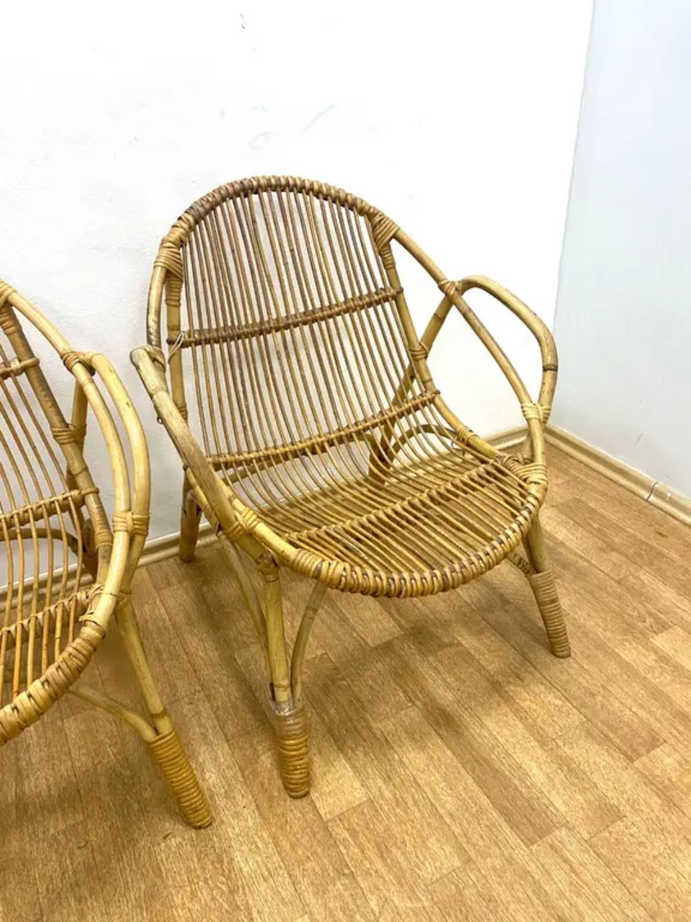 Set Of 3 Retro Armchairs With Table, Alan Fuchs, 1960s, Czechoslovakia photo Furniture
