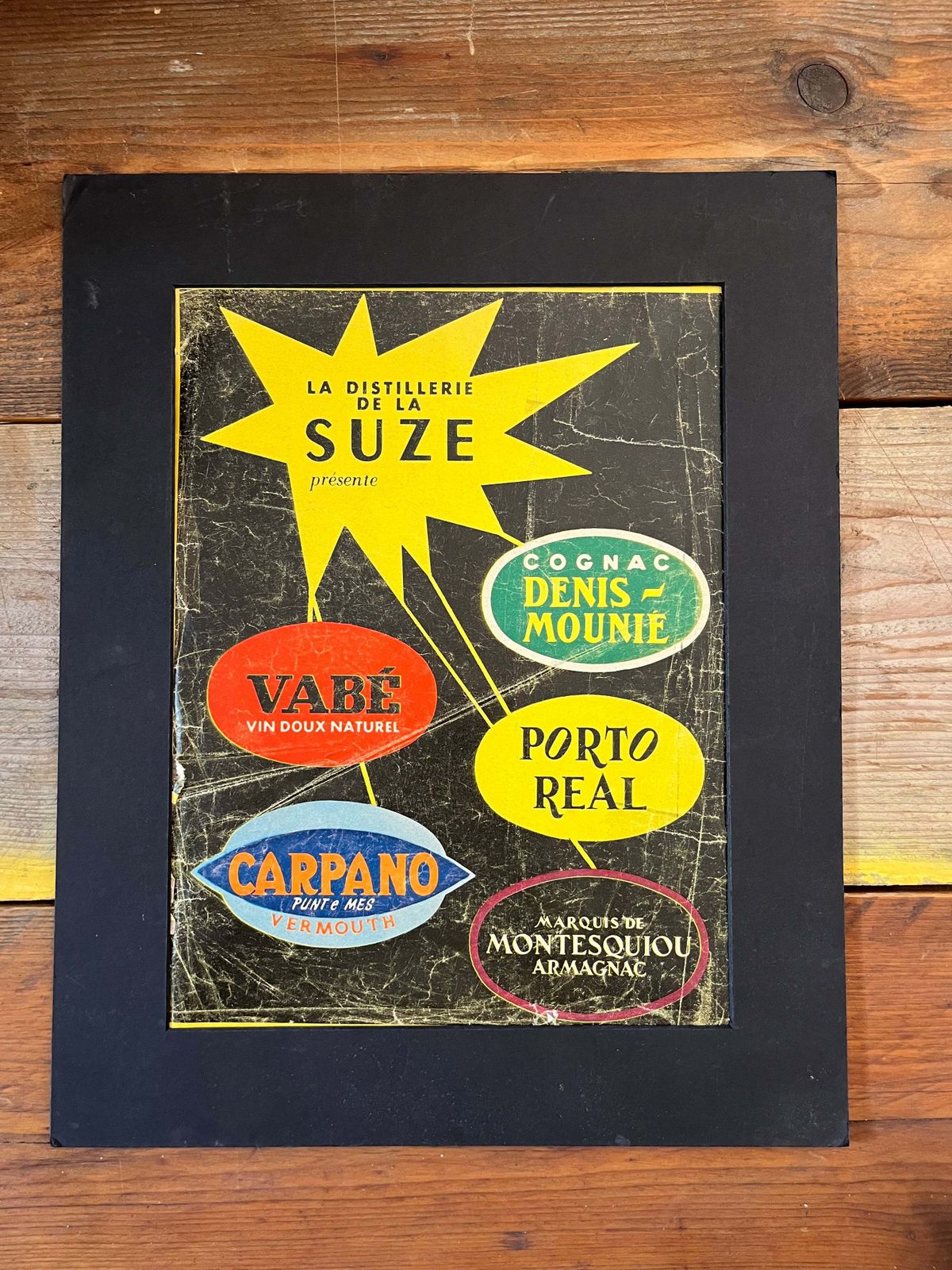Vintage Original Advertising Print   Carpano, Suze, France, 1950's photo furniture
