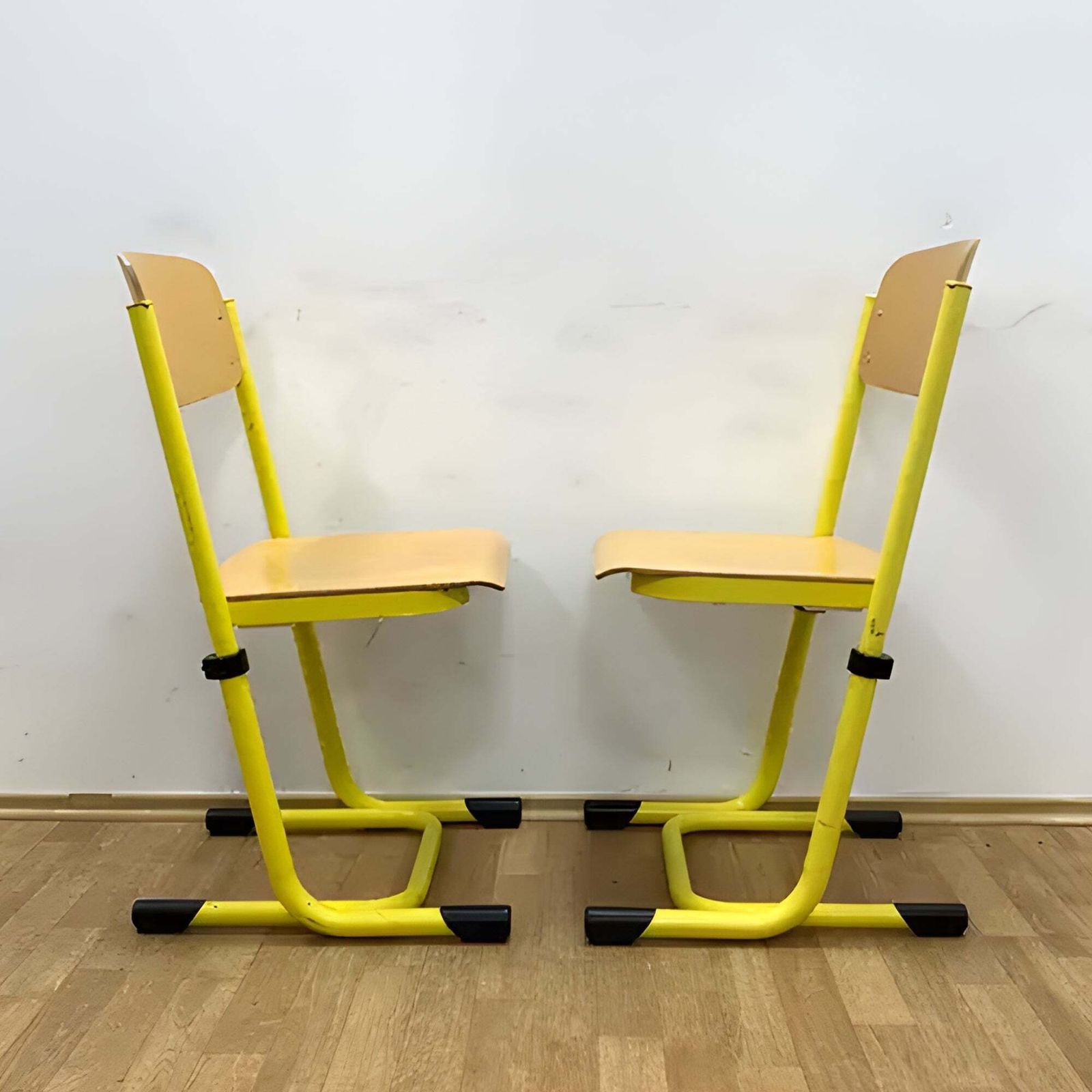 Retro Chairs, Metal & Veneer, 1980s (Set Of 2) photo furniture