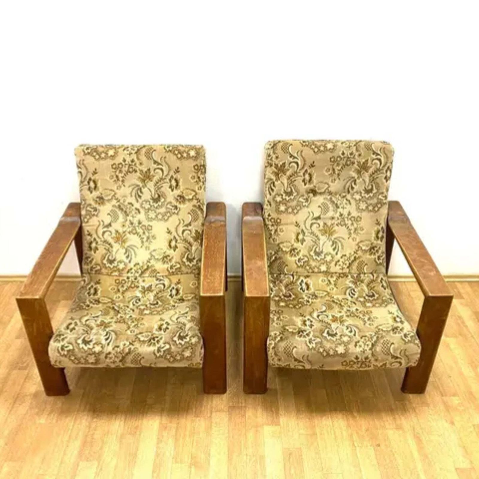 Retro Zitset, Massief Houten Frame, Jaren 1970