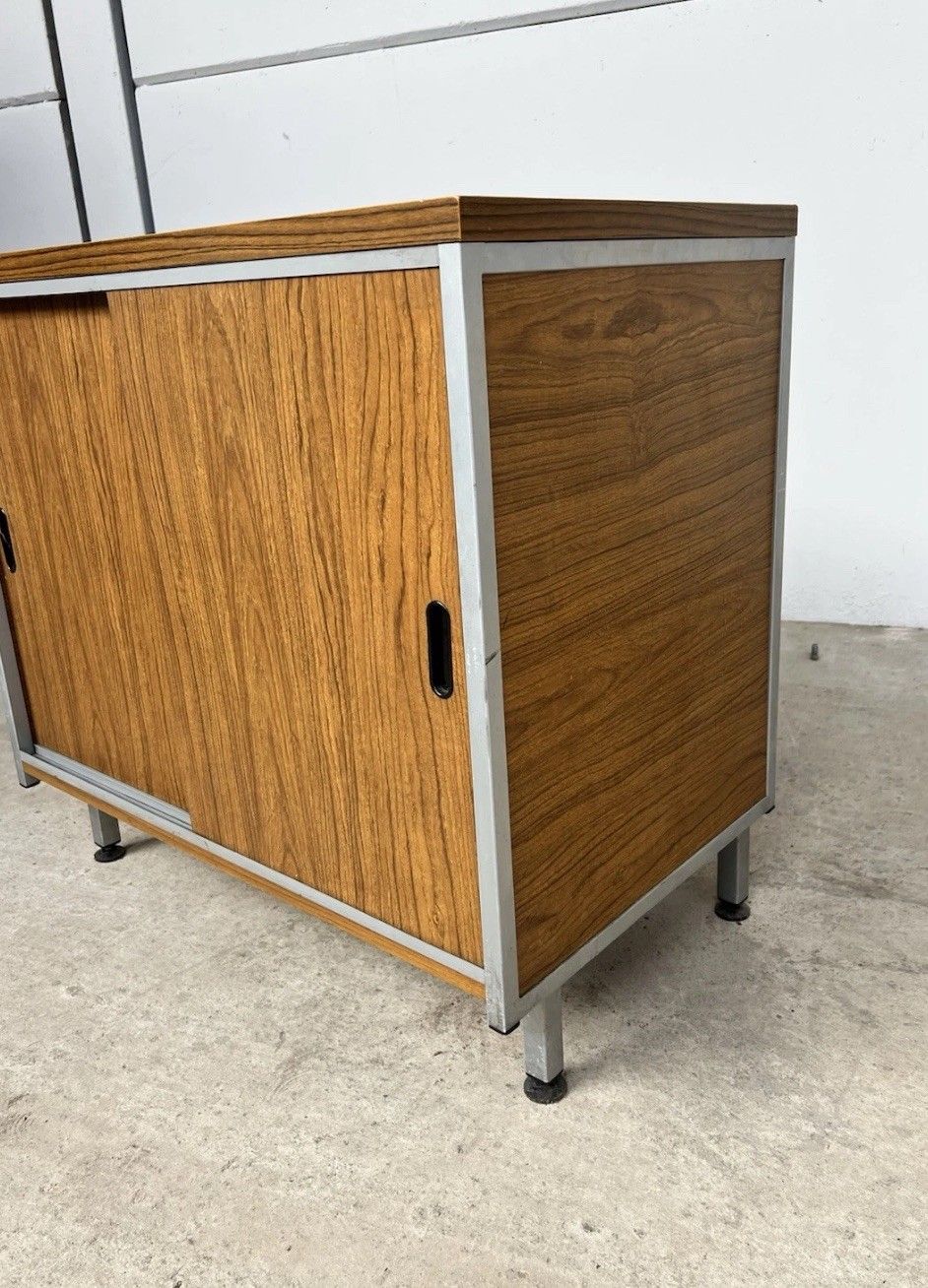 Vtg Late Mid Century Modernist Danish Scandi Media Cabinet Unit Retro photo for sale
