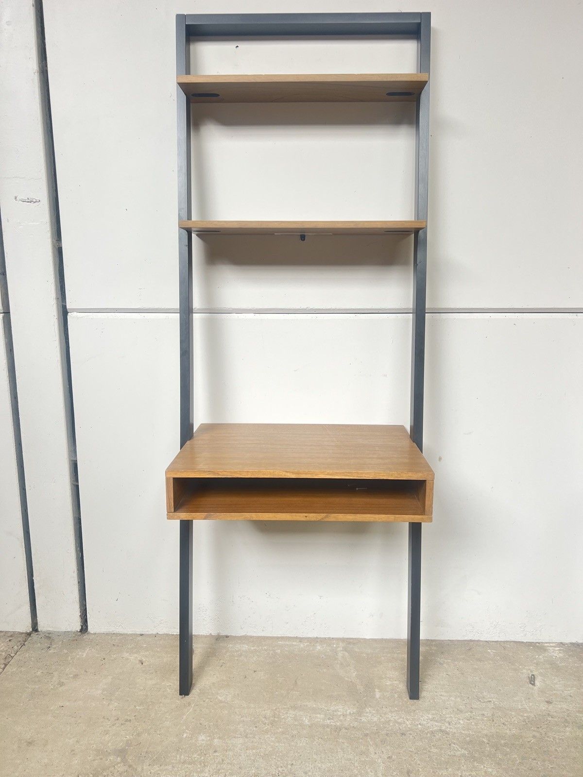 Mid Century Vtg Style West Elm Desk Bookcase Wall Unit photo vinterior