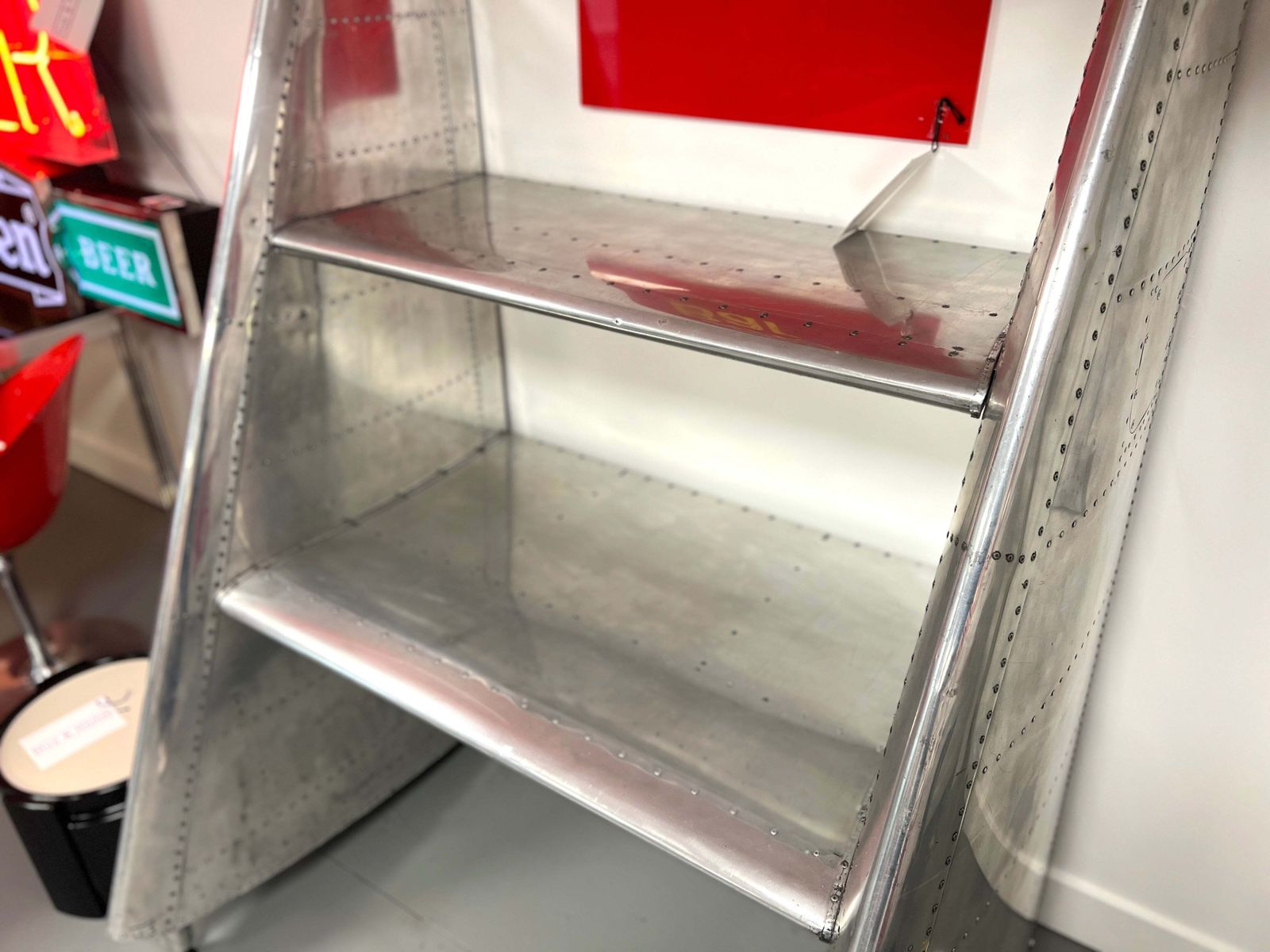 Ex Mod Jet Provost Desk Made From Polished Aluminium Horizontal Stabilisers photo 3495.0