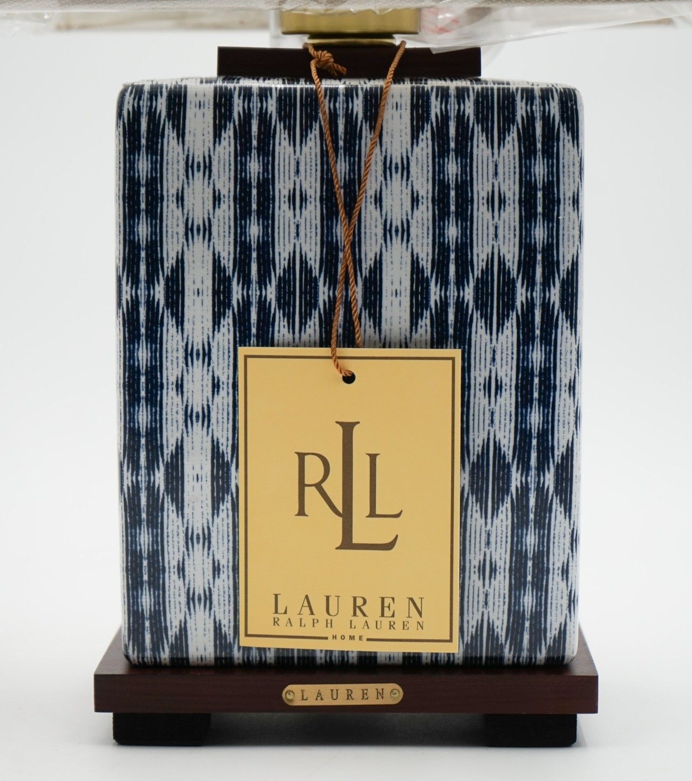 photo for sale Pair Of Ralph Lauren Ex Display Ceramic Blue Table Lamps Including Shades (1/1)