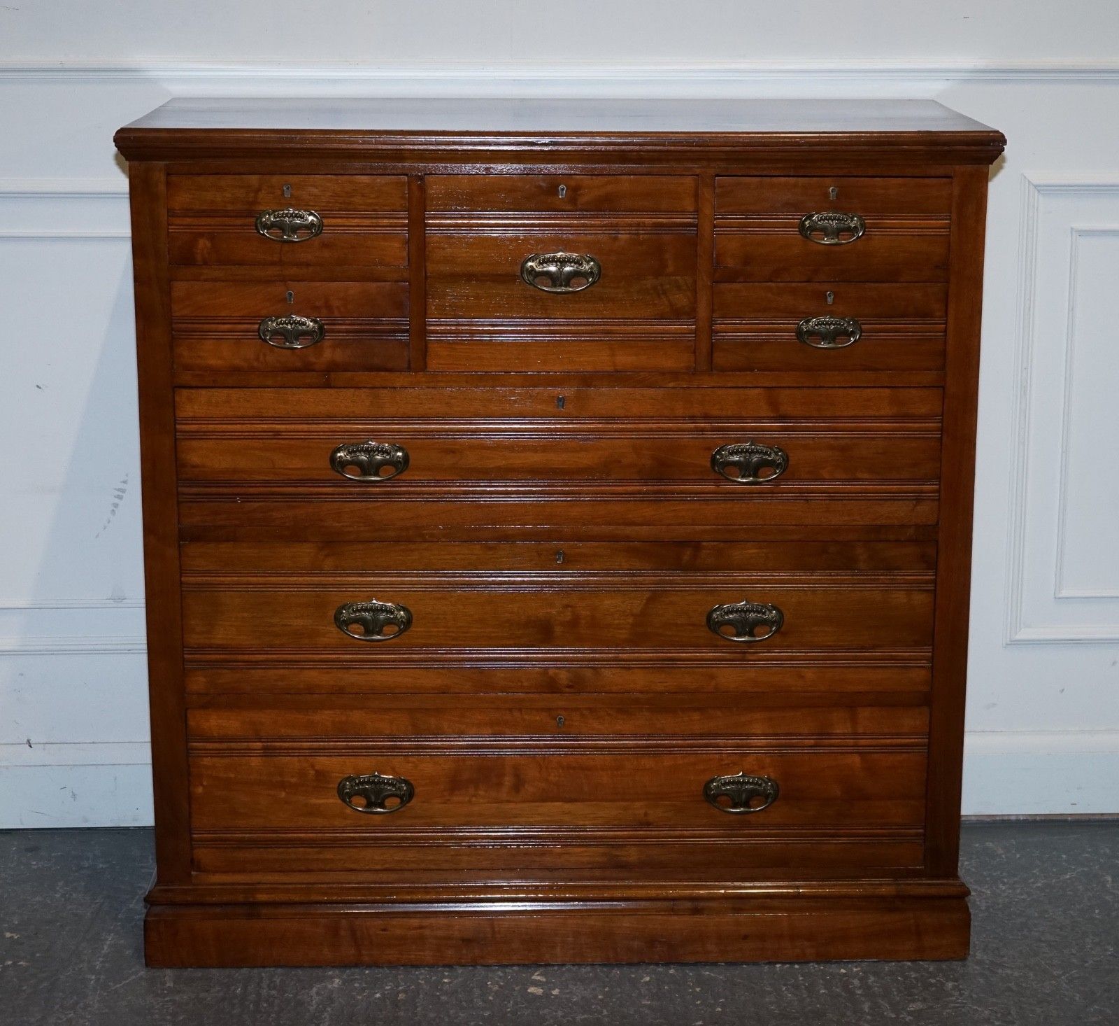 Antique 1904 Arts & Crafts Period Chest Of Drawers Made By Harris Lebus photo for sale