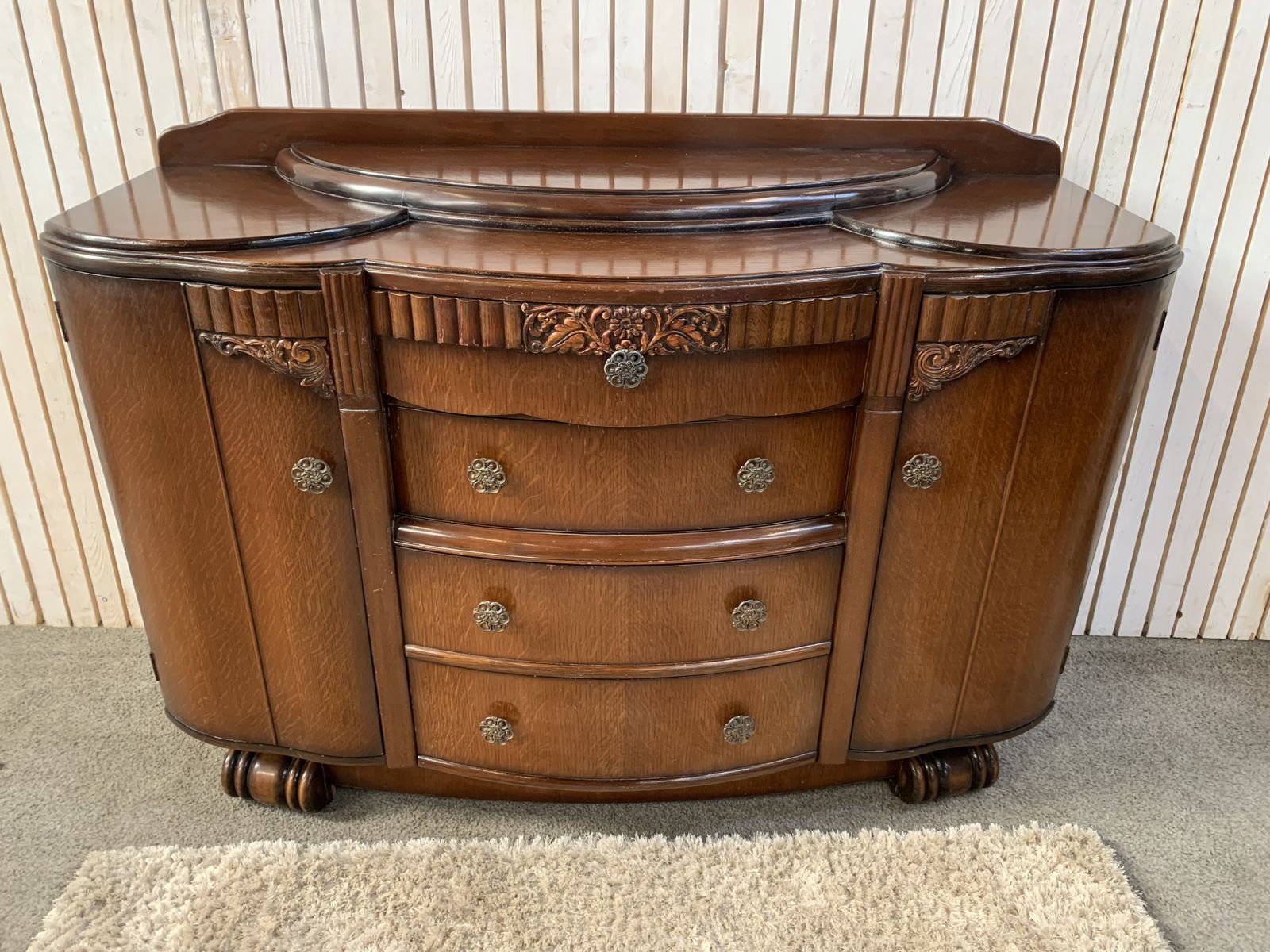 Lifetime Furniture Company  Art Deco Sideboard Or Buffet photo 245.0