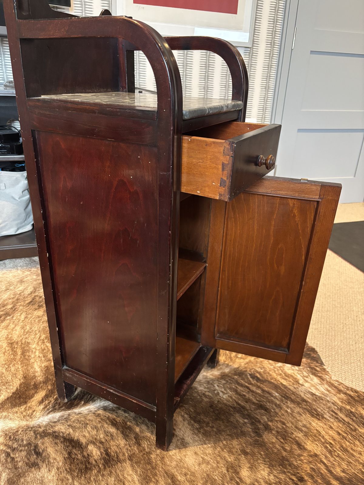 photo buy Antique Marble And Mahogany Washstand