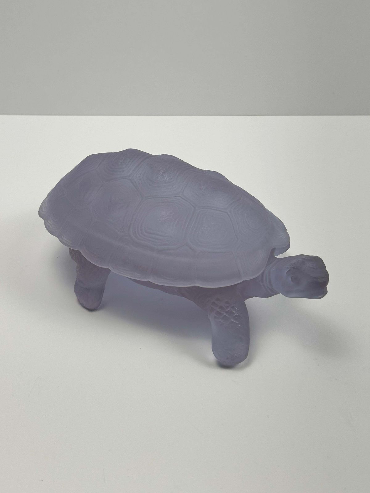 Lilac Neodymium Glass Turtle Trinket Box By Curt Schlevogt, Czechoslovakia 1960s photo 320.0