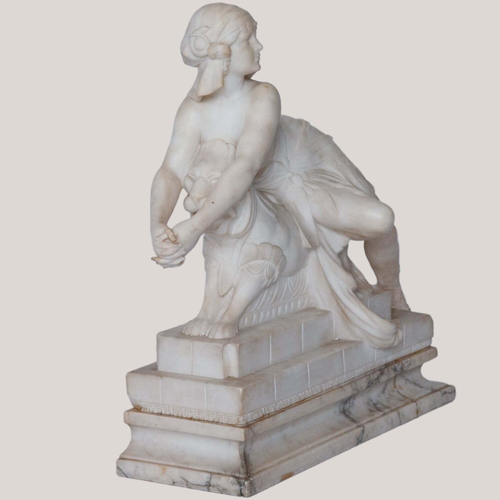 Vrouwenfiguur Op Mythisch Wezen – Gesigneerd C. Cipriani photo furniture