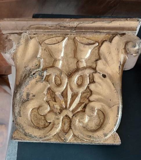 Antique Pair Of Carved And Gilded Wooden Friezes photo Home Decor