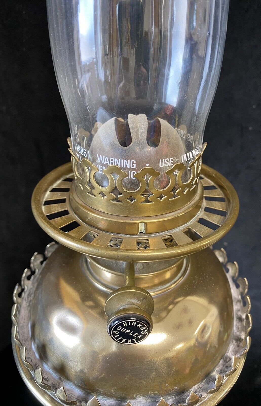 Beautiful Doulton Lambeth Stoneware Oil Lamp By J Hinks & Son photo buy