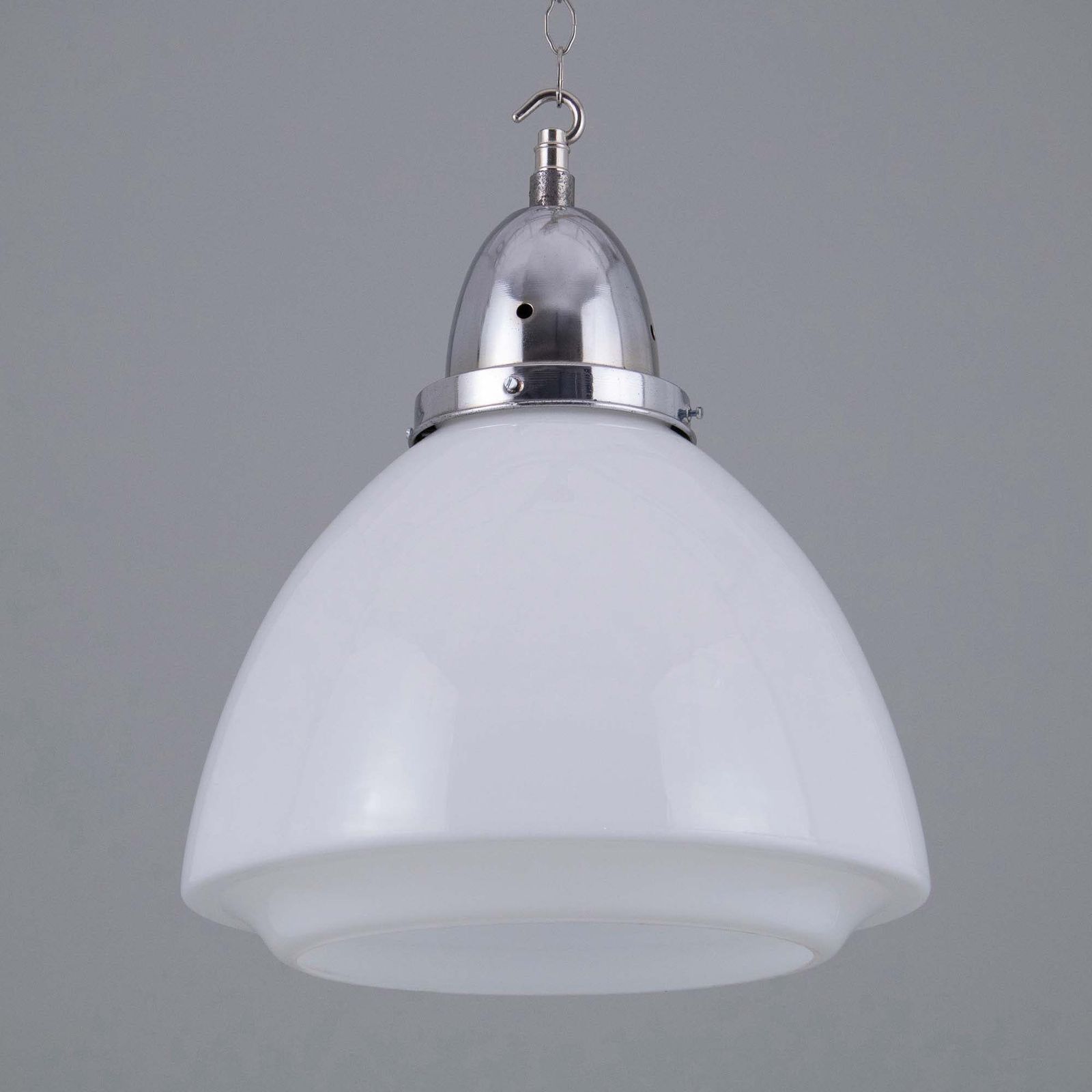 1930s Art Deco German Opaline Pendant Lights