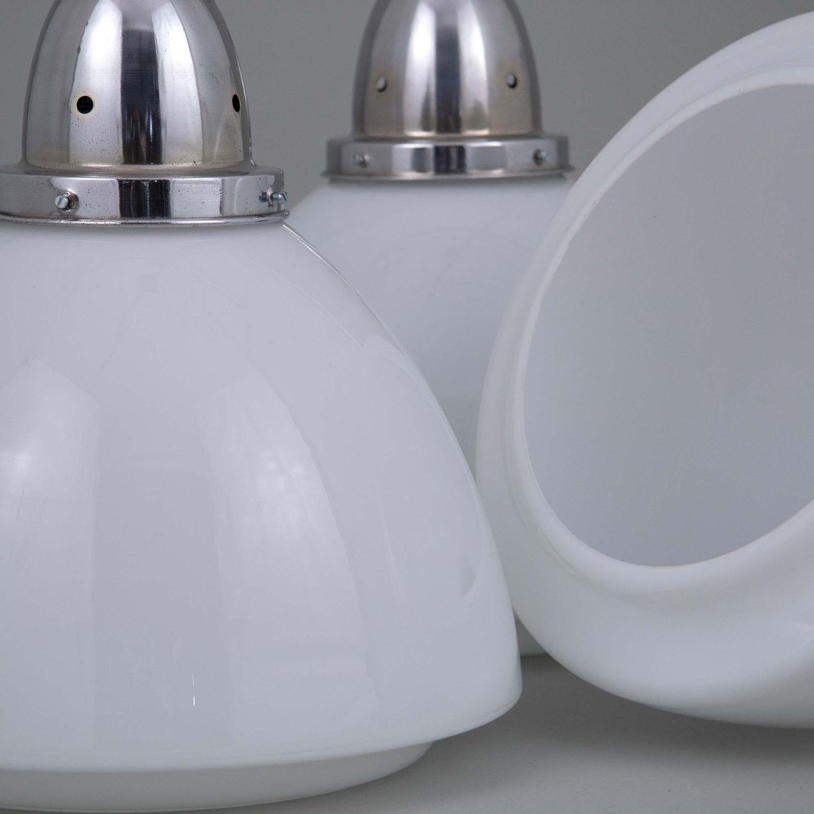 1930s Art Deco German Opaline Pendant Lights photo furniture