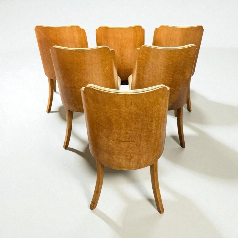 Art Deco Dining Table And Six Chairs By Harry And Lou Epstein photo Furniture