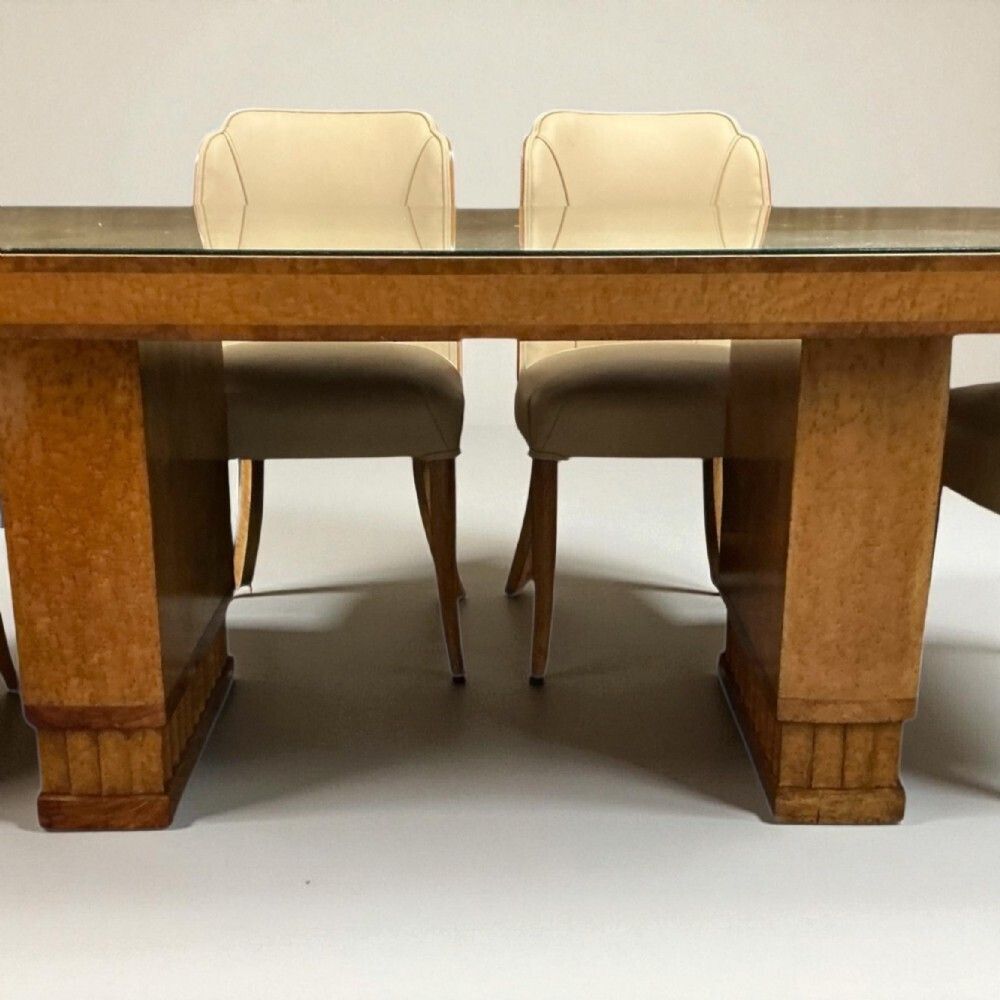 photo furniture Art Deco Dining Table And Six Chairs By Harry And Lou Epstein
