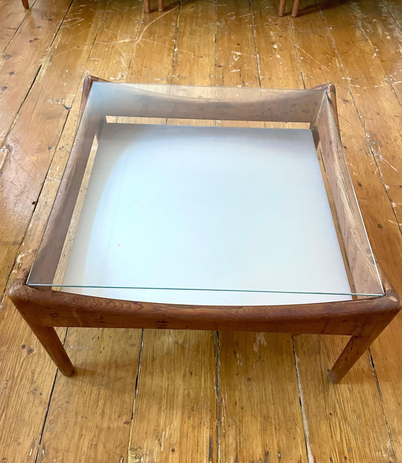 Danish Set With By Kristian Vedel, 1960s. 4 Seats, 2 Glass Top Coffee T, 1 Rose Bowl/Metal Top T photo 5000.0