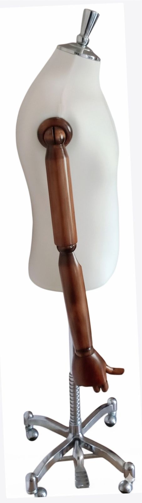Vintage High End Male Mannequin Torso With Articulated Mahogany Arms. photo 350.0