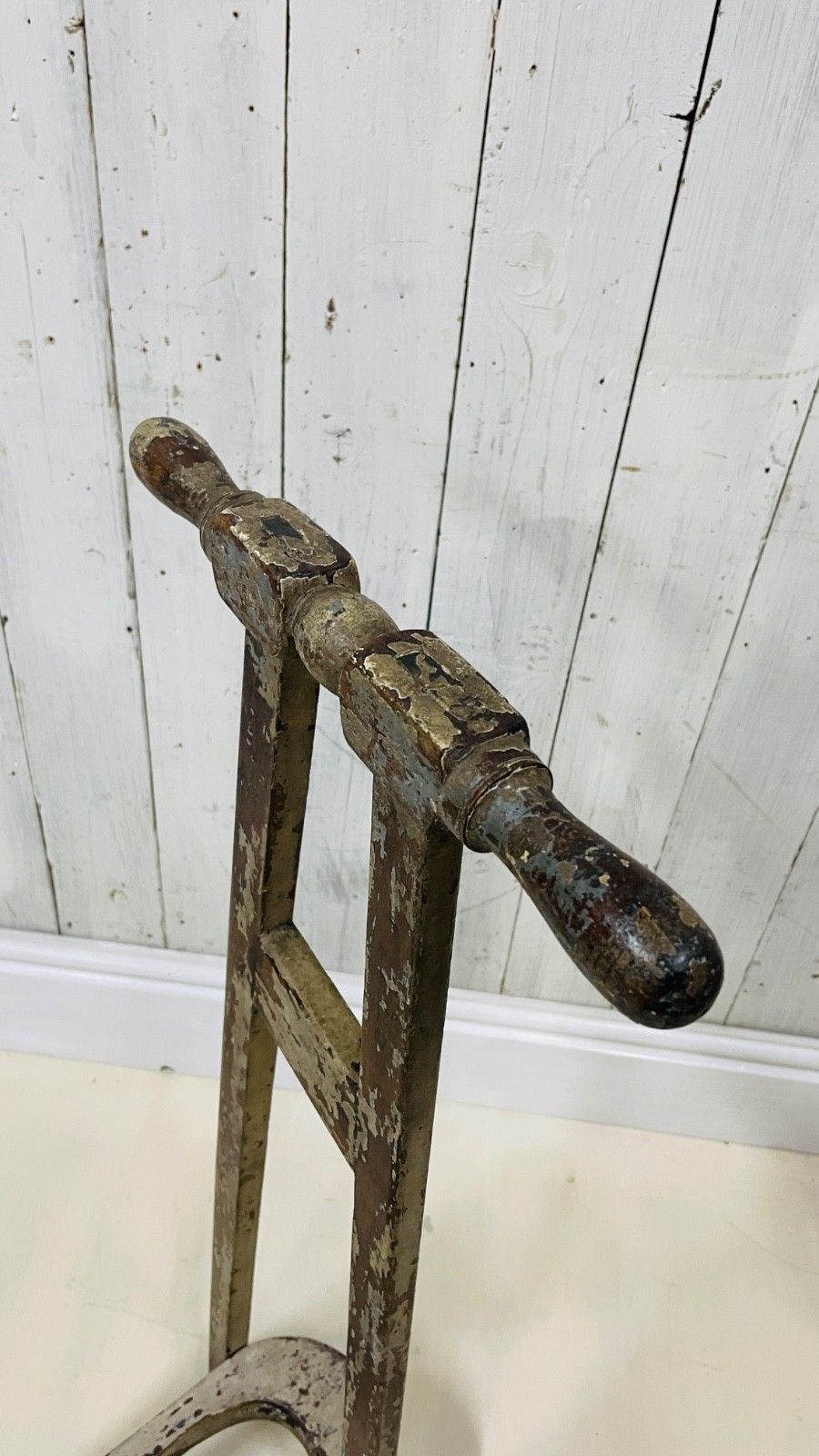 Antique Victorian Country House Boot Jack Puller  Painted Patina Welly Folk Art photo for sale