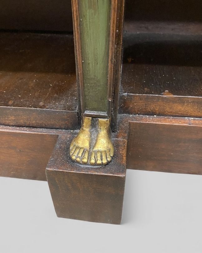 photo buy Mahogany Bookcase Neo Classical Egyptian Revival Style
