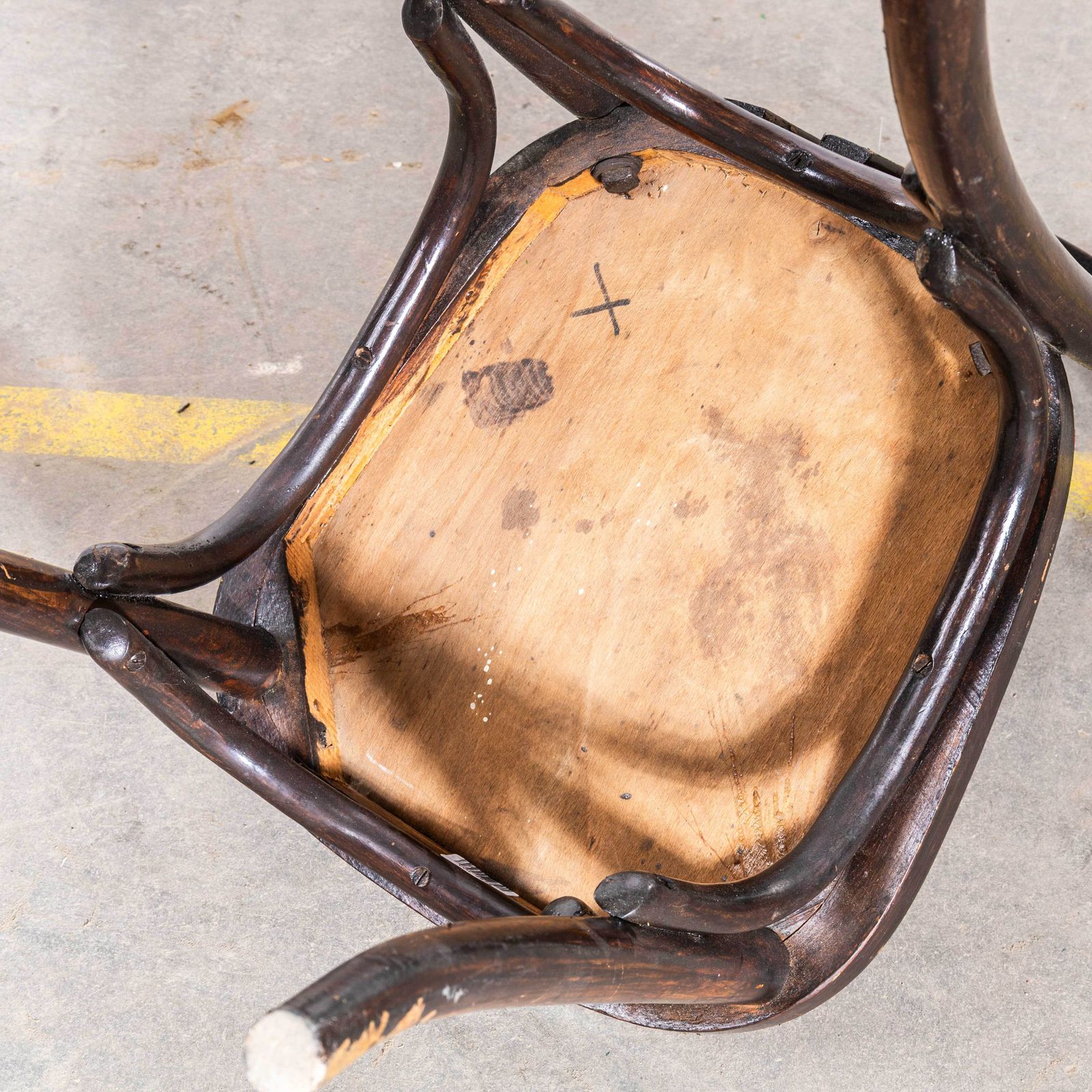 Furniture 1950’s Ebonised Upholstered Classic Luterma Cafe Dining Chairs   Set Of Four photo