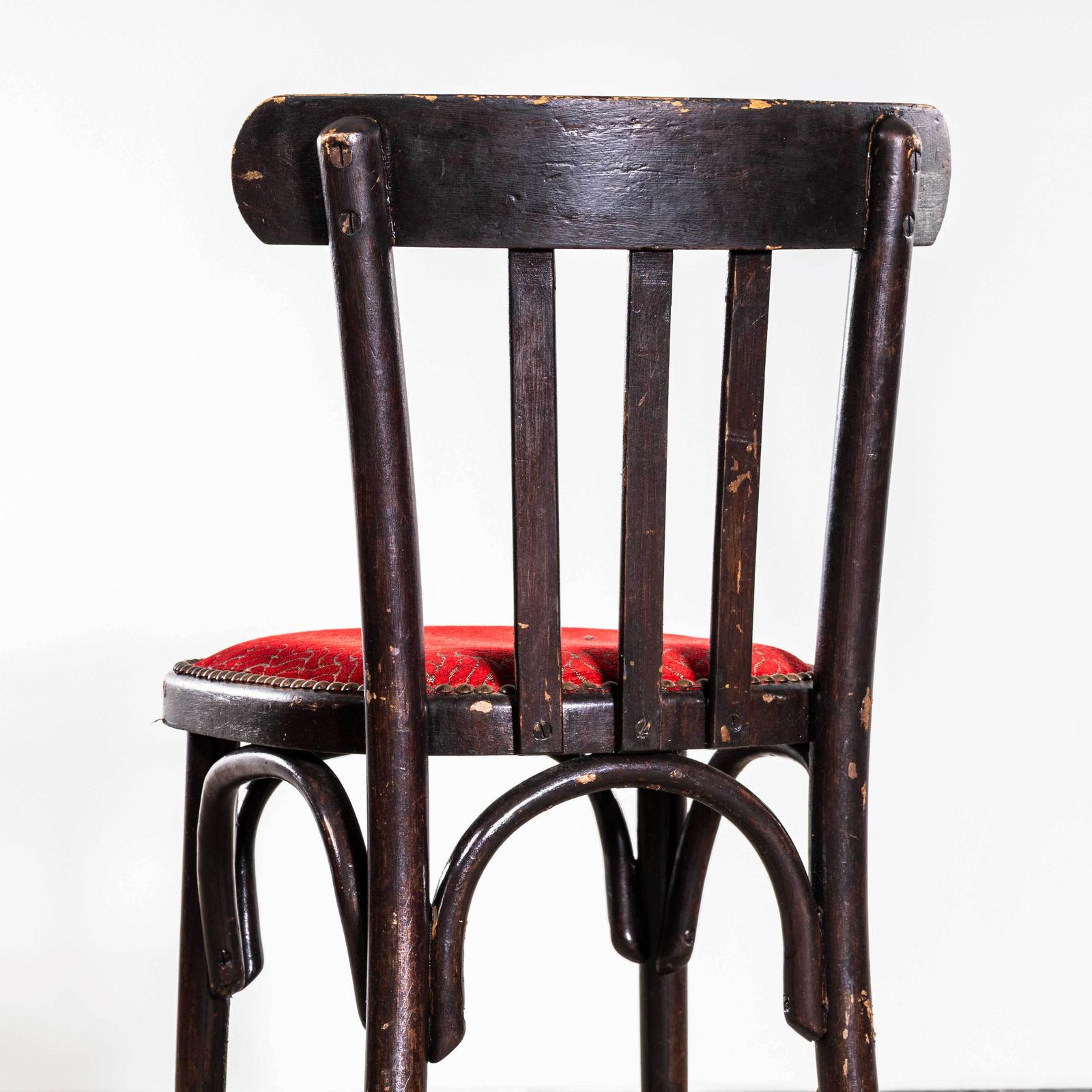 1950’s Ebonised Upholstered Classic Luterma Cafe Dining Chairs   Set Of Six photo for sale